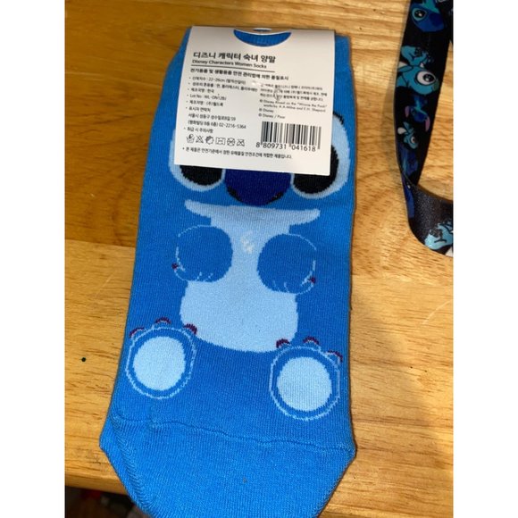 Lot of 4 Disney Stitch items Plush Stuffed Animal Toy Socks Lanyards - Picture 6 of 8